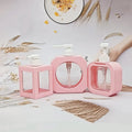 Empty Body Wash Pink Lotion Shower Gel Press Bottle Empty Square 300 500 750 ml Pump Shampoo Plastic Bottle