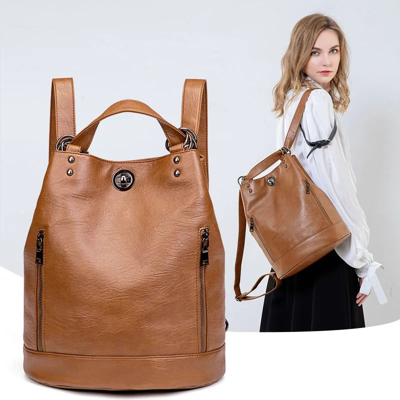 Women's Bags PU Leather Backpack Fashion Shoulder Packs Popular School Mini PU Leather Backpack for Girls Mochilas Feminina
