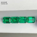 Excellent Colombian Rough Hydrothermal Emerald 7x9mm 1.95ct Synthetic Gemstone for Jewelry
