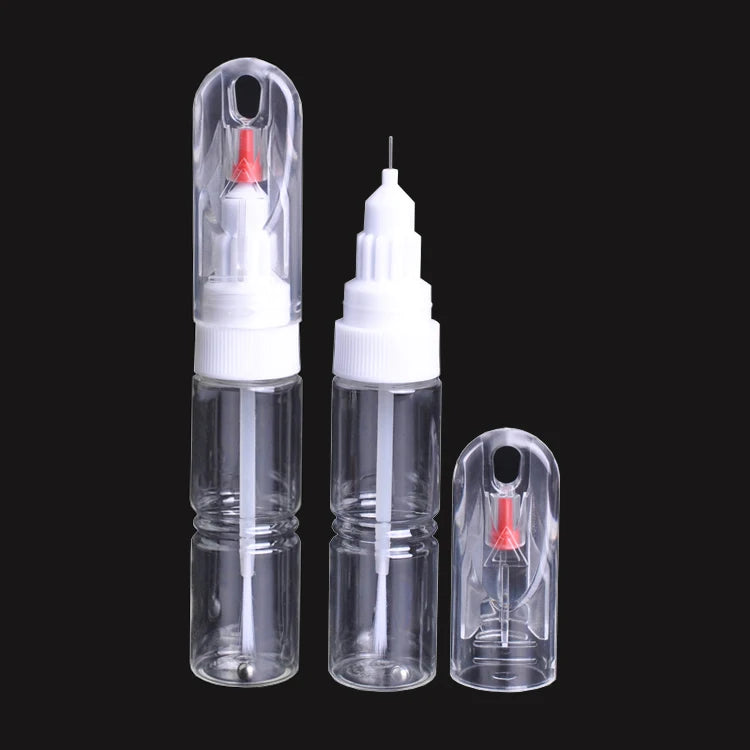 20ml 2 in 1 Transparent Nail Polish Bottle Pet Touch up Paint PET Touch up Paint Bottles