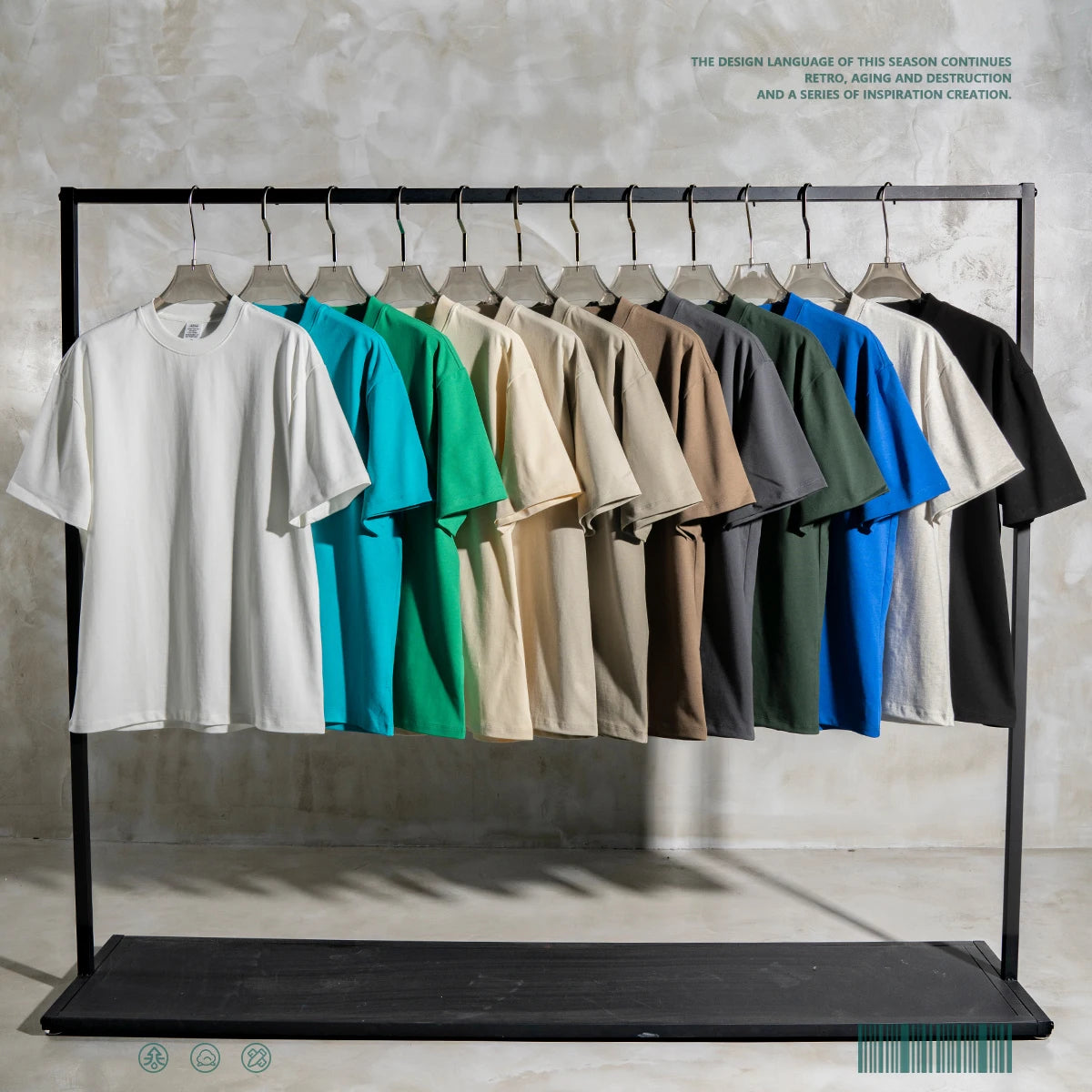 Wholesale 425G Men's High Quality 100% Cotton Blank Men's T-shirts Heavyweight Oversized Tshirt Puff Printing Tshirt