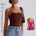 SHINBENE Recycled Polyester Workout Gym Longline Bras Sustainable Adjustable Strap Sling Crop Tops