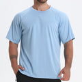 Workout Shirts Men Breathable Mesh Gym Shirt Loose Casual Side Split Blank T Shirt for Men 100% Polyester