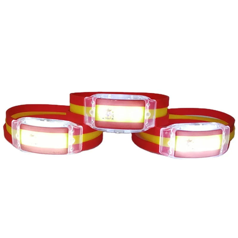 Flag Custom Bracelet Luminous Silicone Wrist Band for Activities Party