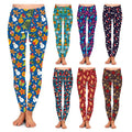 New Colorful Yoga Pants Leggings Christmas Print High Waist Soft Slim for Running Yoga Women Lady Girls Custom Leggins