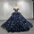 Luxury Satin Party Evening Dresses Appliqued Quinceanera Dresses for Girls Jancember 9996