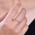 Kirin Hypoallergenic Women's 925 Sterling Silver Rhodium Plated Trendy Three Stone Ring for Wedding Engagement Party