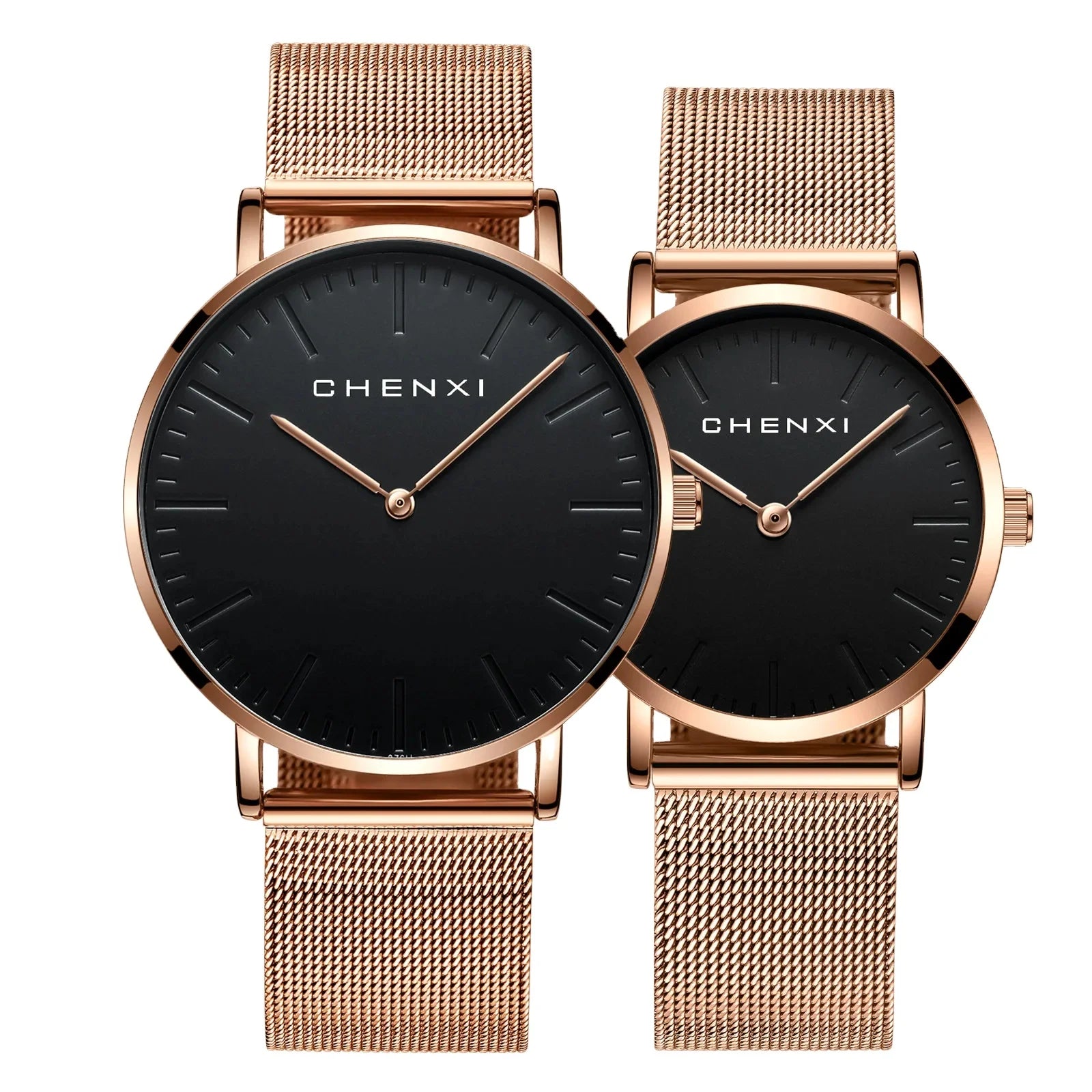 CHENXI 076 Couple Watches Quartz Hot Sale Fashion Rose Gold Lover Holiday Gift Watch Ultra Woman Men Wrist Dropshipping Montre