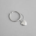 New Fashion 100% 925 Sterling Silver Heart Finger Rings for Women Luxury S925 Jewelry