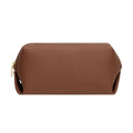 Portable Handmade Custom Logo Luxury Leather Cosmetic Bag with Zipper Closure Toiletry Bags for Women Makeup Bag Organizer