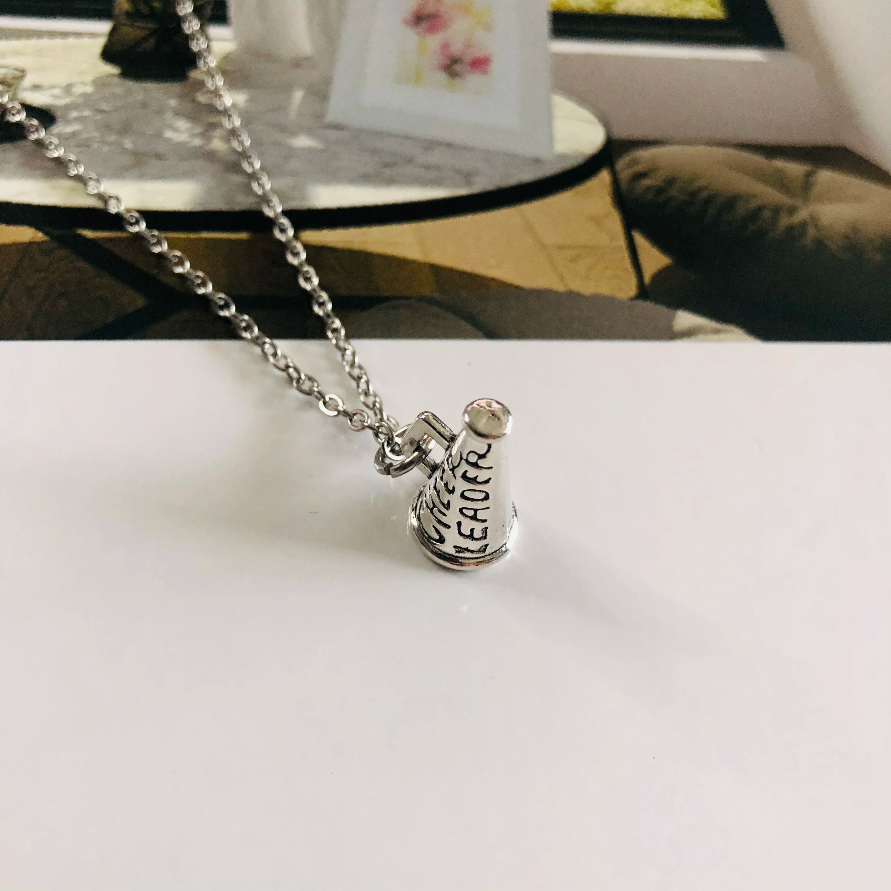 Wholesale Cheer Leading Horn Necklace CHEER Chain Jewelry for  Women Girls