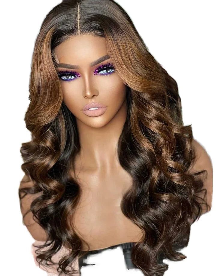 Blonde Color Lace Front Wigs Human Hair 100% Cuticle Aligned Virgin Hair Glueless Straight Lace Frontal Wigs for Woman