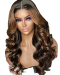 Blonde Color Lace Front Wigs Human Hair 100% Cuticle Aligned Virgin Hair Glueless Straight Lace Frontal Wigs for Woman MegaBDM