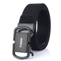 New Factory TUSHI Men's Nylon Outdoor Web Belt 3.4CM Automatic Ratchet Buckle Easy Slide Alloy-for Formal Dress Tactical Use