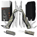 EU Lightweight Titanium Alloy Handle Saw Wire Cutter 19-in-1 Multitool Pliers Wrench Screwdriver OEM Outdoor Survival DIY Repair