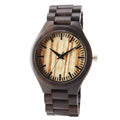 TJW Customized Luxury Men's Business Style Quartz Watch Ebony Zebrawood Dial with Pointer Display Customizable Business Fashion
