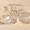 Custom logo Luxury Design Empty 50g 50ml Skincare Face Cream Glass Diamond Cosmetic Container