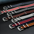 Wholesale Customized Logo Luxury Premium Seatbelt Watch Strap 1.2MM Smooth Nylon Fabric Watch Band 18/20/22mm