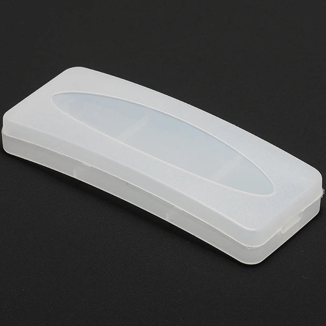 Wholesale Low Price Sunglasses Box Recycled Plastic Transparent Glasses Case with Clip Rectangle Shape