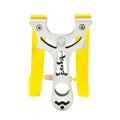 Piaoyu New Stainless Steel Slingshot Set With Flat Rubber Band Fish Shooting Carved Powerful Slingshot Set