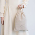 Personalised Candle Gift Craft Packaging Natural Cotton Linen Storage Pouch Drawstring Bag for Organizing