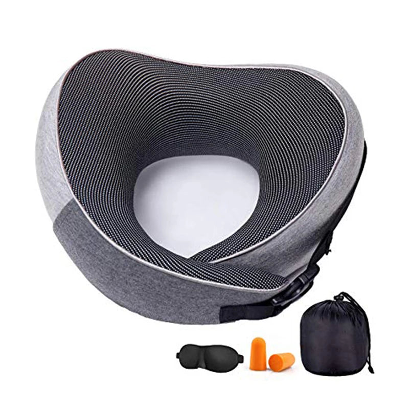 Ready to Ship 3 in 1 Hot Selling Superior Memory Foam Neck Pillow Relieve Neck Fatigue for Airplane Car Travel Neck Pillow