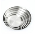 Custom Stainless Steel Dinner Plate Metal Round Dinner Dishes for Adults Reusable Serving Camping Salad Plate for Home Snack BBQ