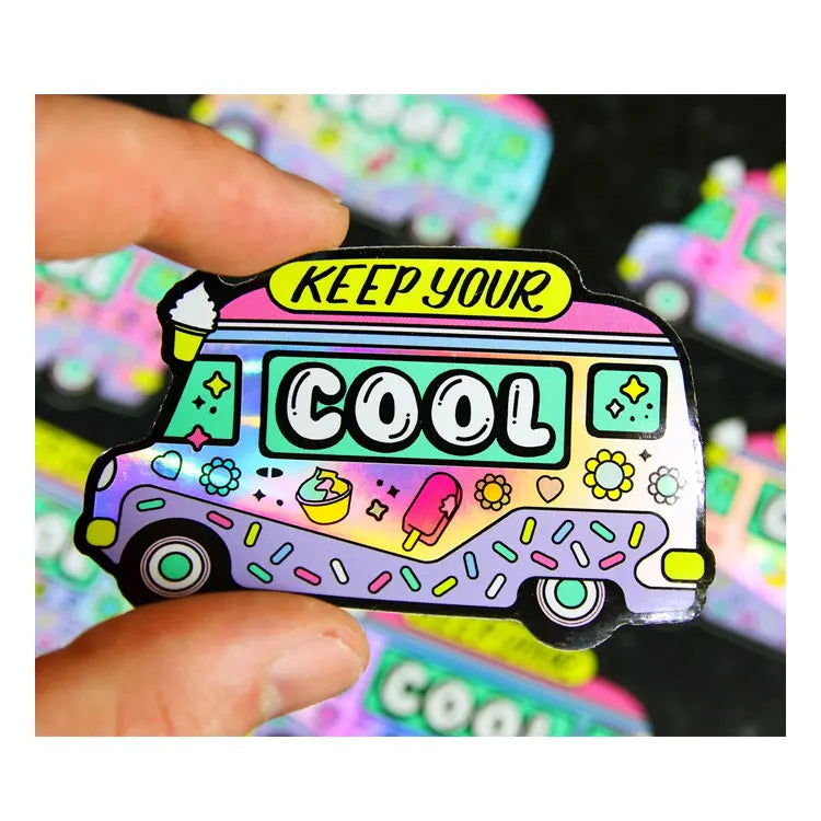 Custom Adhesive Vinyl Sticker Sheet Fruits Design Premium Material