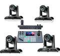 20X PTZ Conference Camera AI Tracking NDI Camera and 4D Joystick Controller  for Church Streaming Broadcast