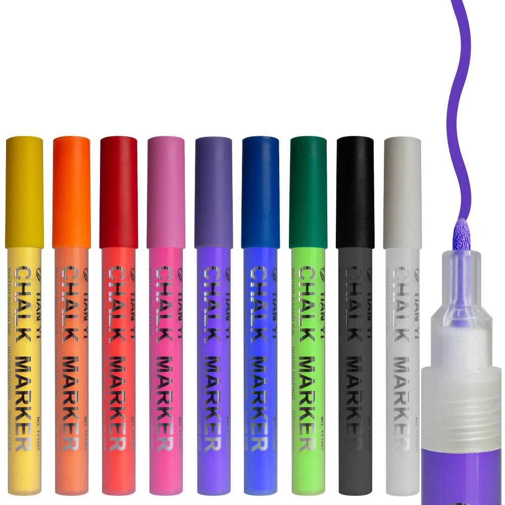 50 Colors Waterbased Erasable Pen Blackboard Liquid Chalk