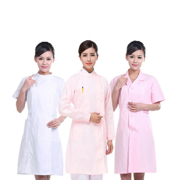 Best Seller Custom Logo 65% Polyester 35% Cotton Oral Dentist Doctor Nurse Women's Medical Work Uniform Hospital Pink Lab Coats