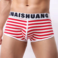 Fashionable Sport Striped Men's 95% Cotton Boxers Underwear Youth Underpants