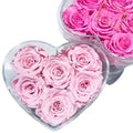 Wholesale Heart-Shaped Acrylic Flower Box for Valentine's Day Mother's Day Chinese New Year Gifts Preserved Roses