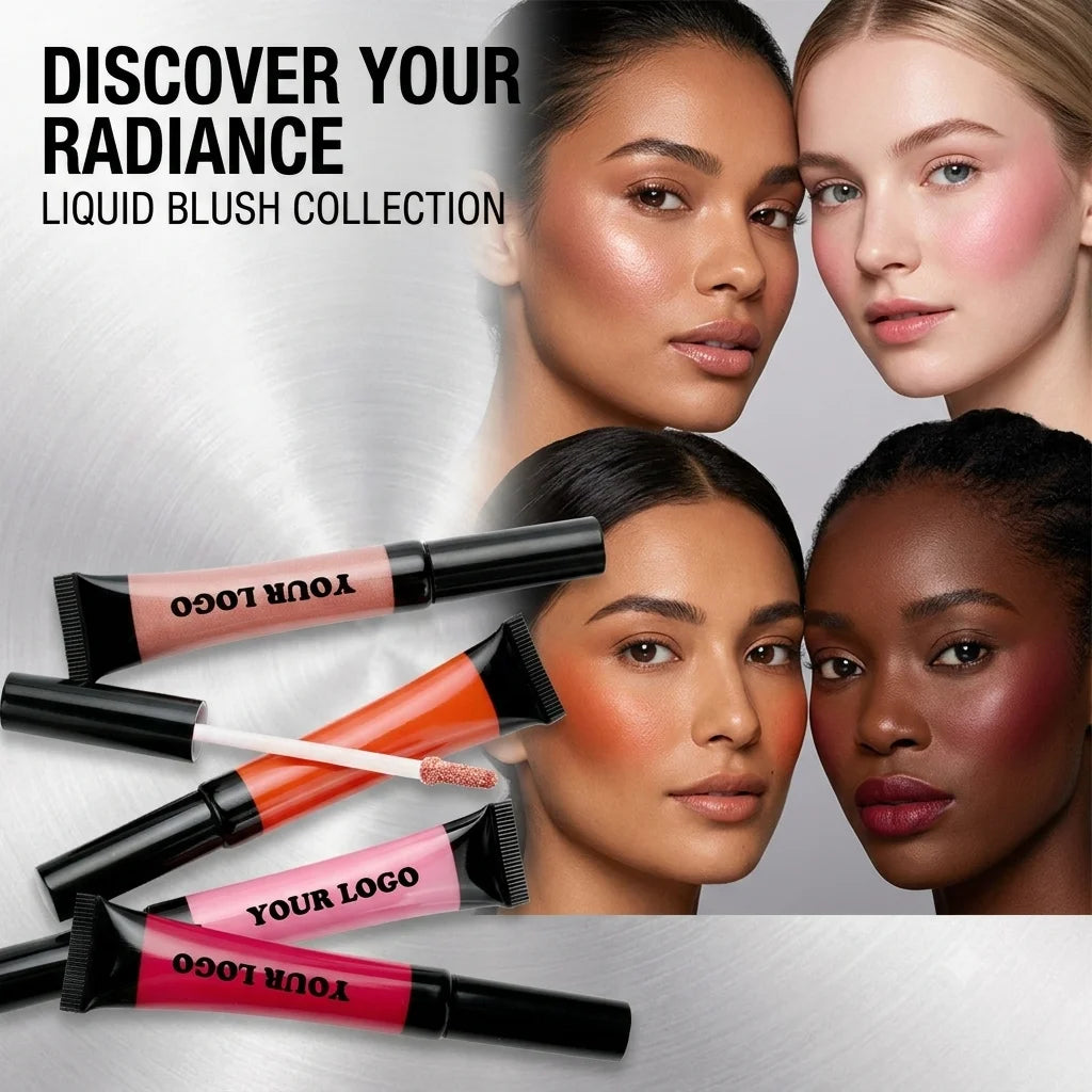 High Quality Wholesale Mineral Makeup Liquid Blusher Cream Moisturizing Long Lasting Waterproof Matte Finish Private Label Blush