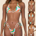 Liu Ming Clearance Sales Wholesale Women Sexy Swimsuit Beachwear Ladies Printed Thong Micro Bikinis Set