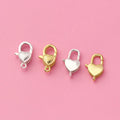 Personalized Fashion 925 Sterling Silver Stripe Heart Spring Clasp for Jewelry Making Accessories Wholesale