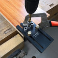 Woodworking Hole Drill Punch Positioner Guide Locator Jig Joinery System Kit Aluminium Alloy Wood Working DIY Tool Set