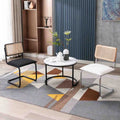 Custom Nordic Style Modern Dining Chairs Wooden Armless Cesca Side Chair with Velvet Leather Upholstery Rattan Cane PC Fabric