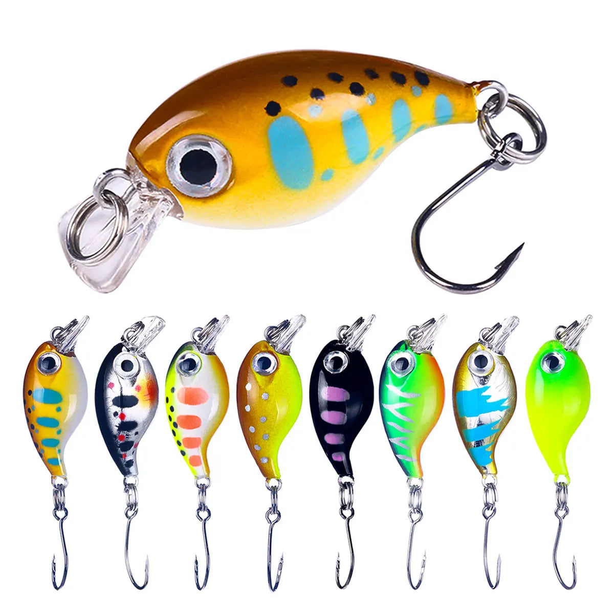 Wholesale 36mm 2.1g Artificial Hard Bait Mini Wobbler Crankbaits Fishing Lures