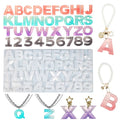 Drip Glue Mold Cut Side Number Letter Pendant Key Ring Silicone Mold Used for DIY Handmade