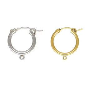GP US Eurowire Hoops Earrings with Open Ring S925 Sterling Silver Eurowire Hoop with Open Ring Gold Filled Earrings Wholesales