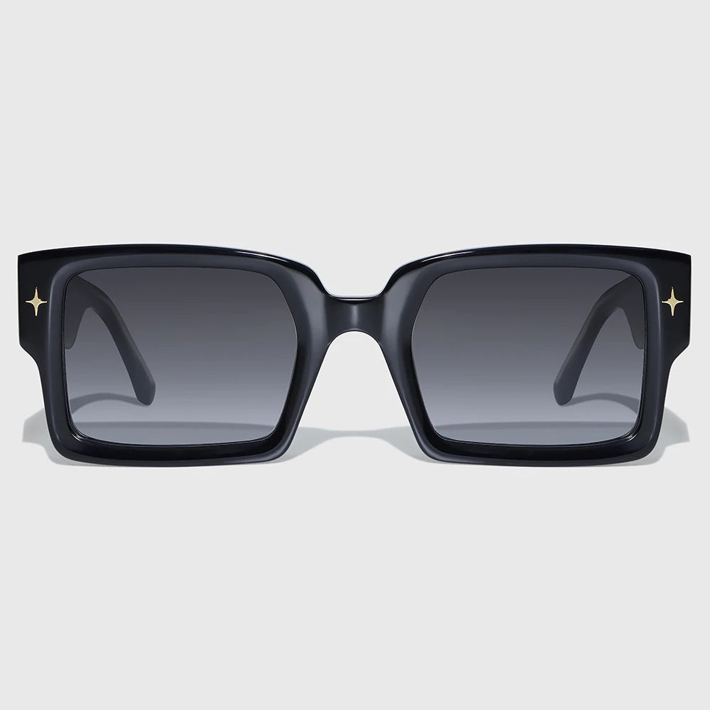 Yeetian High End Black Custom Vintage Luxury Designer High Quality 2024 Retro Square Men Wide Acetate Sunglasses