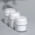 15g 30g White Simple Airless Cosmetic Packaging Bottle 50g Acrylic Vacuum Cream Jar Cosmetics Pump Lotion Container