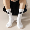 Wholesale Old School Cotton Stripe Socks Custom LOGO Sports Seamless Socks Compression Run Athletic Crew Tube Socks