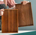 Dwax Modern Eco-Friendly Solid Wood Rectangle Dishes & Plates with Washable Pattern for Party Use