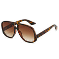 XY6201 Oversized Double Bridge Retro Sun Glasses Pilot UV400 Sunglasses for Women