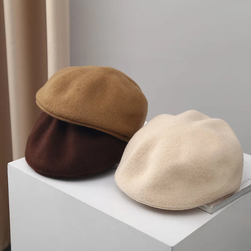 Beret Cap Leather Man Men Wholesale Hats Satin Lined Chapeau Femme Velvet Custom Embroidery Caps Pakistan