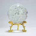 50mm 60mm 80mm Crystal Bubble Sphere Clear Natural Gemstone Glass Air Bubble Ball for Decoration
