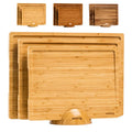Set of 3 Chopping Board and Wooden Cutting Boards for Kitchen Small Wood Cutting Board and Butcher Block