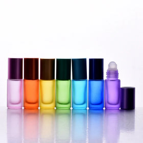 Frost 5ml Colorful Roll on Bottles Cosmetic Roll on Perfume Bottle for Body Essential Oil Perfume